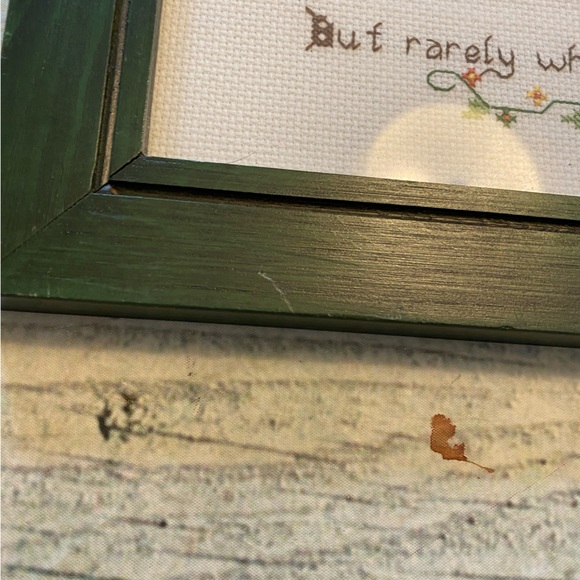 Needle work art work. Happiness is where we find it But rarely where we seek it. - Picture 4 of 6